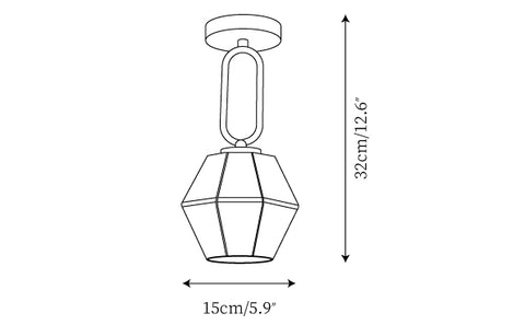 Modello A ∅ 5,9″ x H 12,6″ / Dia 15cm x H 32cm
