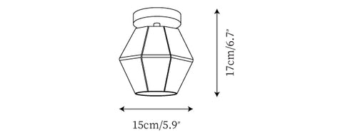 Modello C ∅ 5,9″ x H 6,7″ / Dia 15cm x H 17cm
