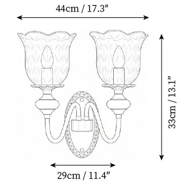 Dieppe Wall Lamp — Dimension drawings 1