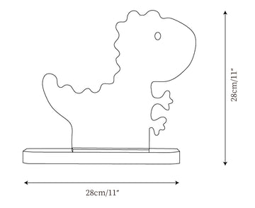 Dinosaur Wall Lamp — Dimension drawings 1