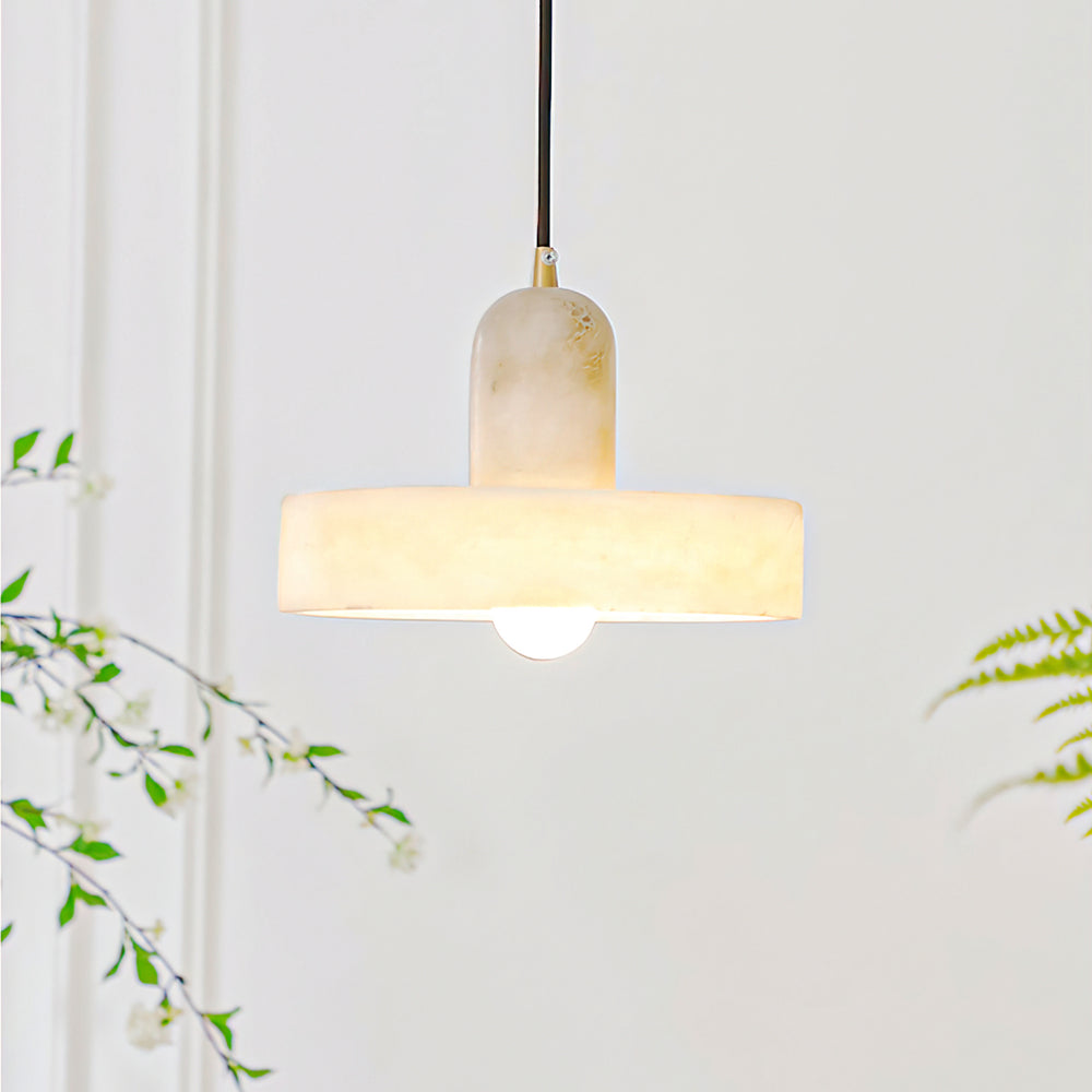 Disc Orb Alabaster Pendant Lamp – detail 2