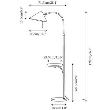 Dominique Floor Lamp — Dimension drawings 1