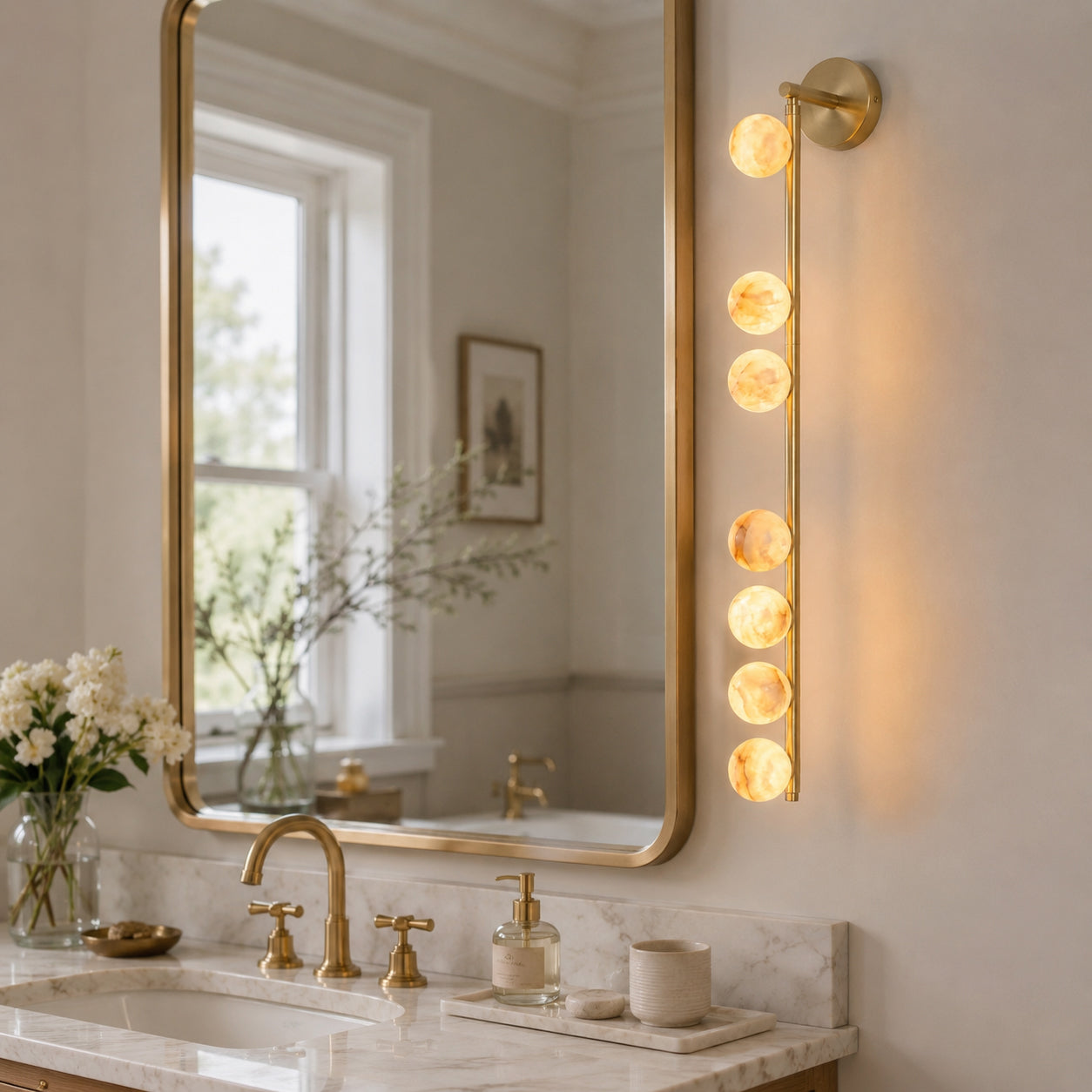 Drop Alabaster Wall Sconce