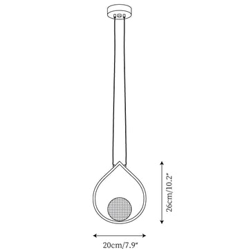 Droplet Hanglamp — Dimensioentekeningen 1