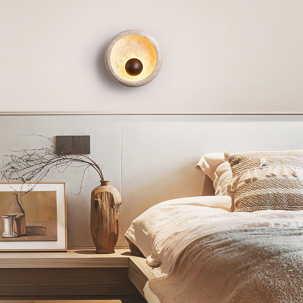 Eala Travertine Wall Lamp – detail 2