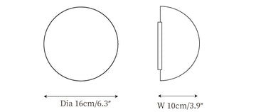 Round Metal Wall Lamp — Plans de dimensions 1
