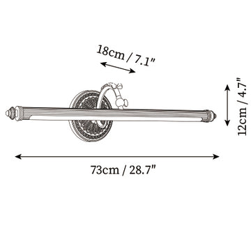 Ellesmere Brass Wall Sconce — Dimension drawings 1