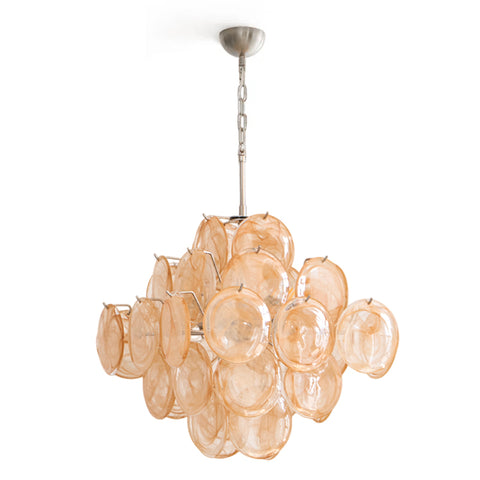 Ellie Yellow Disc Murano Chandelier – detail 9