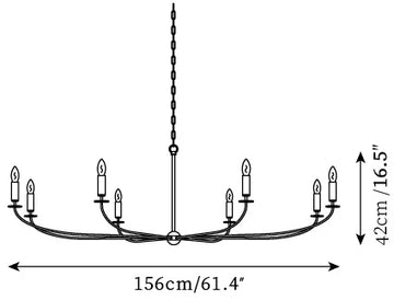 Lampadario Candle Emaani — Disegni dimensionali 2