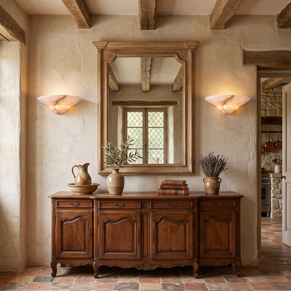 Escala Stepped Alabaster Wall Sconce – detail 2