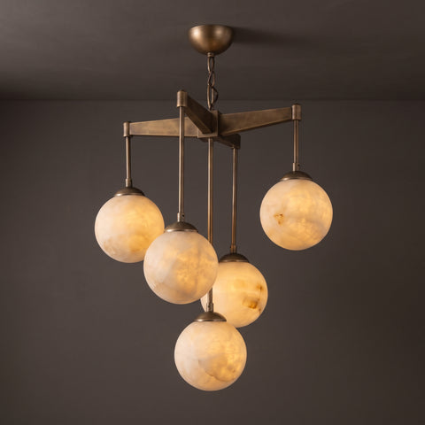 Escalona Cascade Globe Alabaster Chandelier