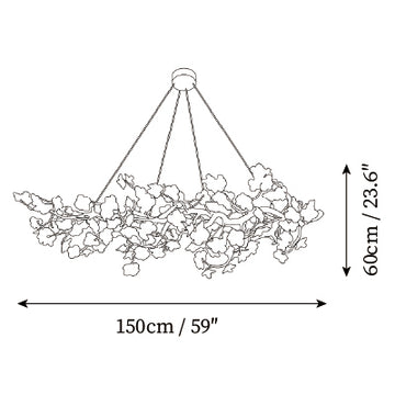Palwa Chandelier — Disegni dimensionali 3