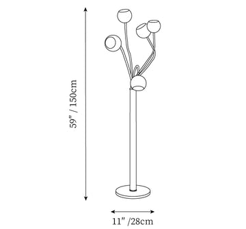 Eyeball Floor Lamp — Dimension drawings 2