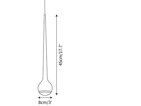 ∅ 3″ x H 17.7″ / Dia 8cm x H 45cm