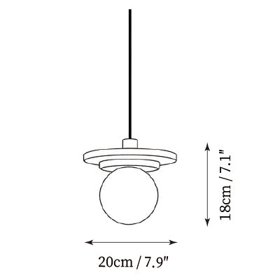1-Light: ∅ 7.9″ x H 7.1″