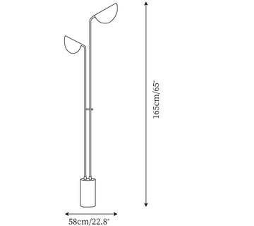 Lampadaire Filo — Plans de dimensions 1