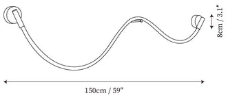 Flecto Tube Wall Lamp — Dimension drawings 2