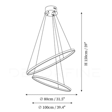Floating Ring Kronleuchter — Maßzeichnungen 1