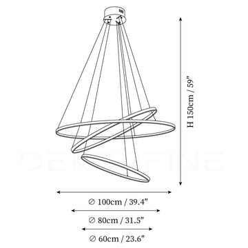 Floating Ring Kronleuchter — Maßzeichnungen 2