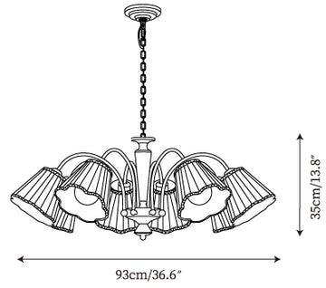 Lustre Florentine Tissu — Plans de dimensions 3