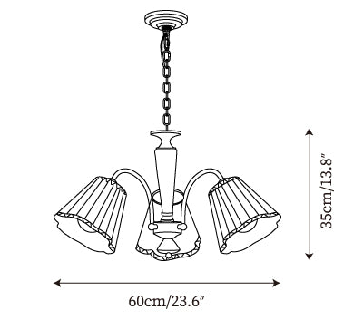 3 têtes L 60cm x H 35cm / L 23.6″ x H 13.8″