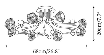 Flower Ceiling Lamp — Dimension drawings 1