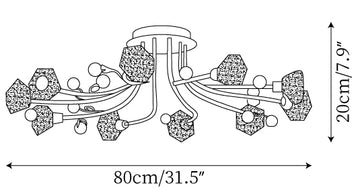 Flower Ceiling Lamp — Dimension drawings 2