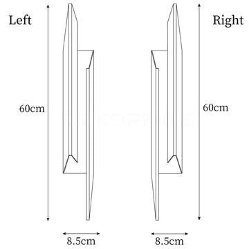 Fold Wandleuchte — Maßzeichnungen 1