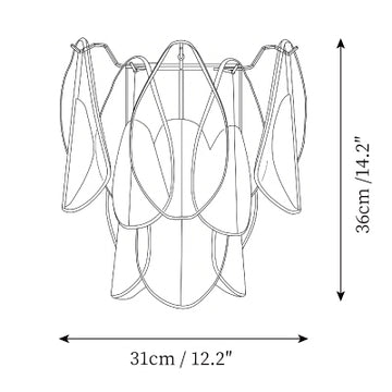 Foliage Wall Sconce — Dimension drawings 1
