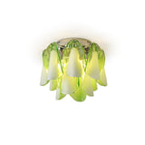 Foliage Glass Flush Mount Ceiling Light