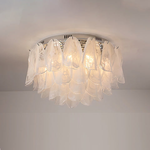 Foliage Glass Flush Mount Ceiling Light