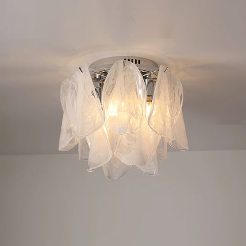 Foliage Glass Flush Mount Ceiling Light