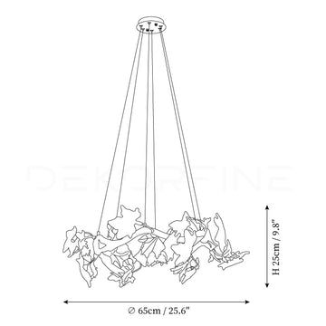 Lampadario Folio Crown — Disegni dimensionali 1