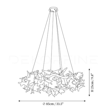 Lampadario Folio Crown — Disegni dimensionali 2