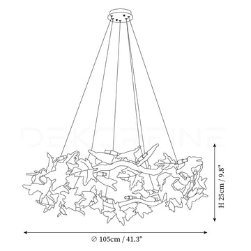 Lampadario Folio Crown — Disegni dimensionali 3