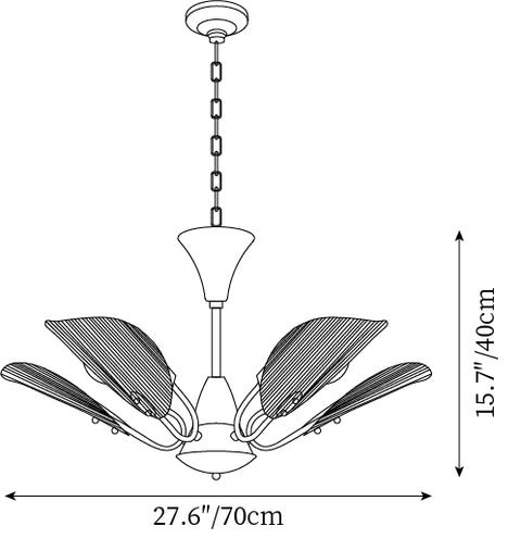 5 Heads L 27.6″ x H 15.7″/ L 70cm x H 40cm
