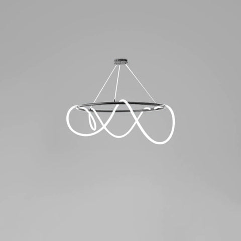 Serpentine Glow Black Chandelier – detail 13