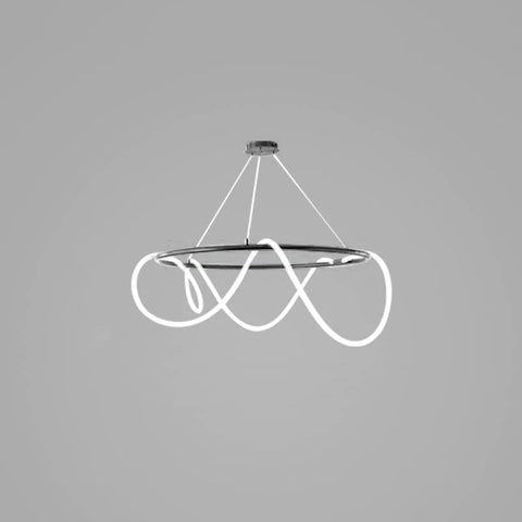 Serpentine Glow Black Chandelier – detail 14