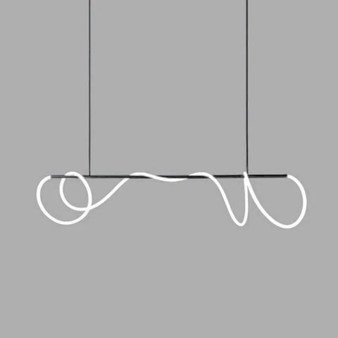 Serpentine Glow Black Chandelier – detail 17
