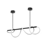 Serpentine Glow Black Chandelier