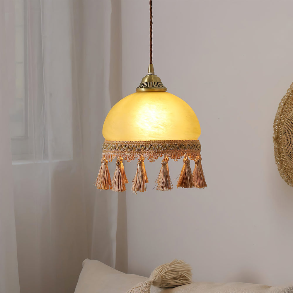 French Tassels Brass Pendant Light – detail 2