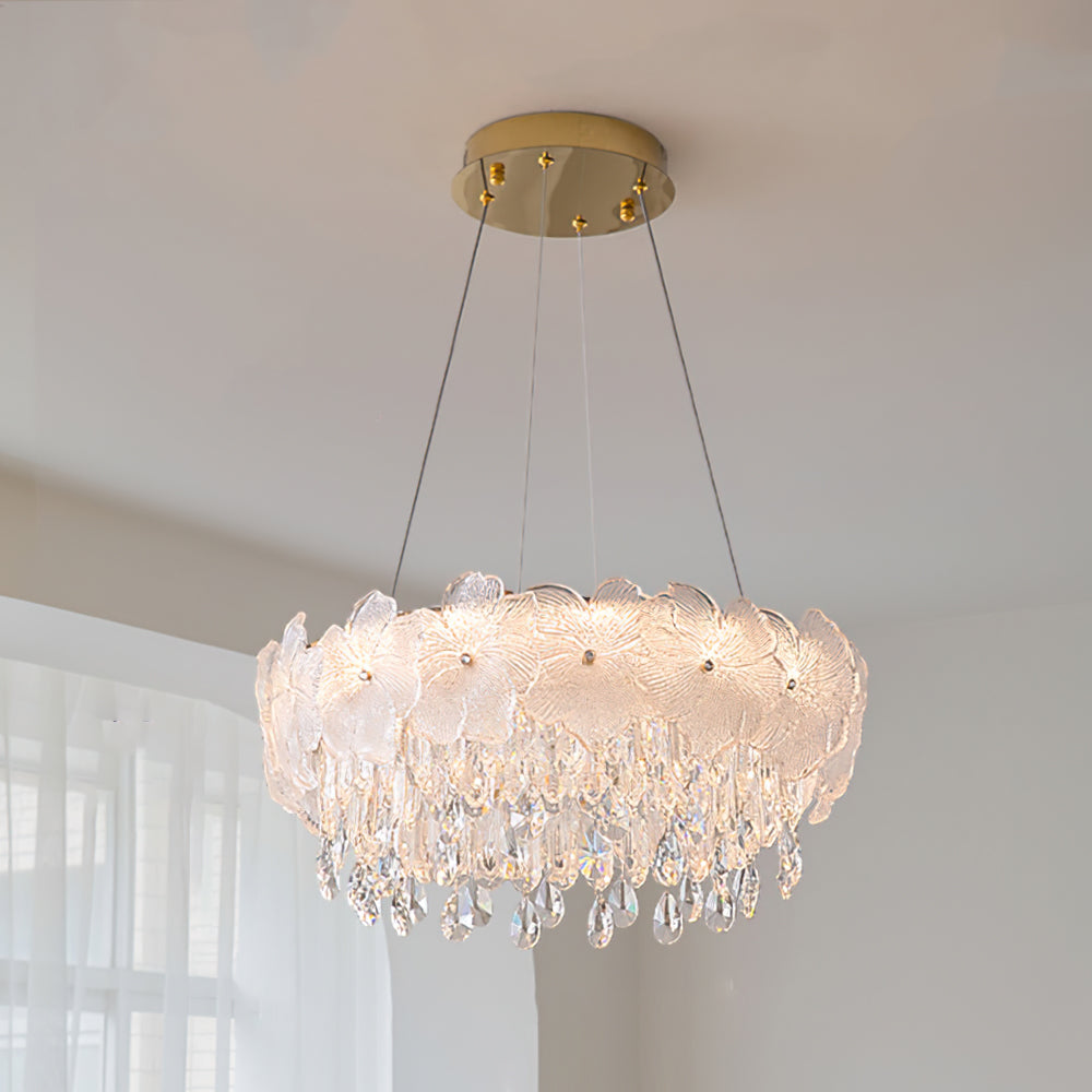 Frost Flower Glass Chandelier – detail 2