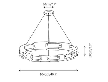 Fuze Chandelier — Dimension drawings 1