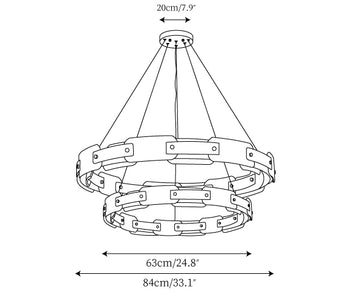 Fuze Chandelier — Dimension drawings 2