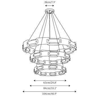 Fuze Chandelier — Dimension drawings 3
