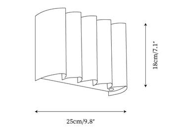 Cascade Wall Lamp — Dimension drawings 1