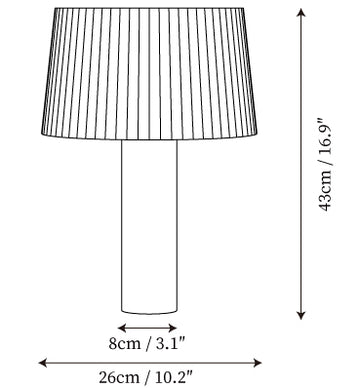 Gallissa Table Lamp — Dimension drawings 2