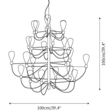 Gand Kroonluchter — Dimensioentekeningen 2