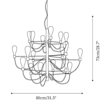 Gand Kroonluchter — Dimensioentekeningen 1