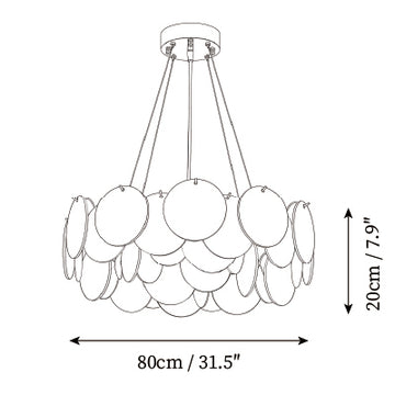 Lustre Gemma Disc — Plans de dimensions 3
